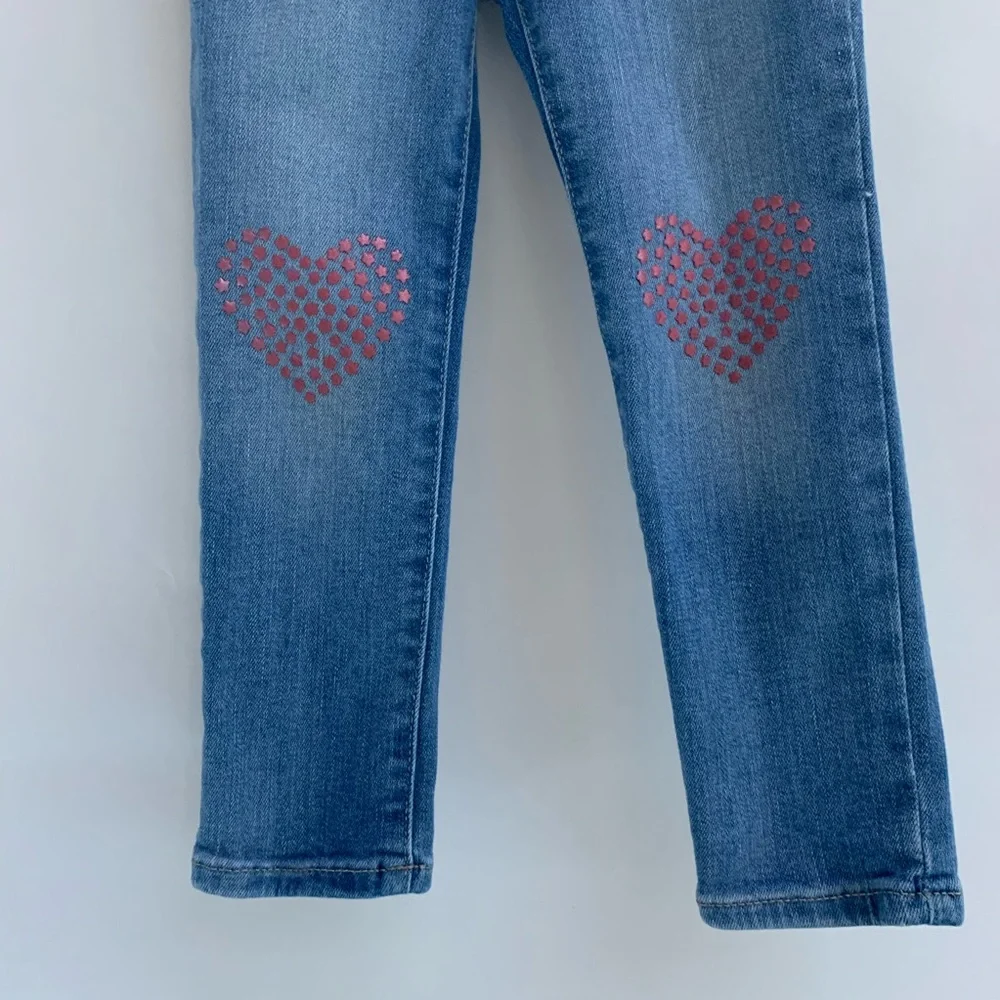 Baby GAP Heart Knee Jeggings 4 4T Skinny Jeans